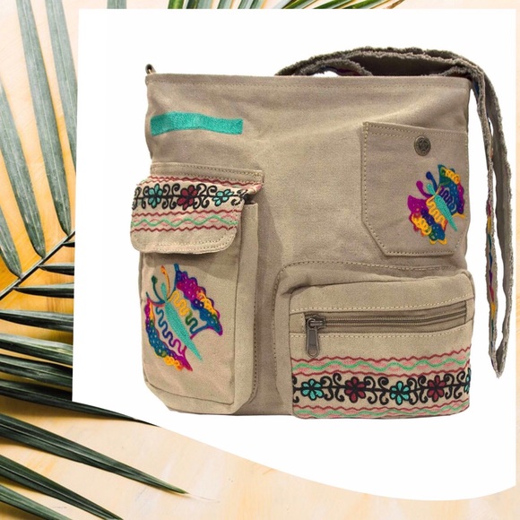 Vintage Addiction Handbags - EMBROIDERED TENT EXCLUSIVE CROSSBODY BAG